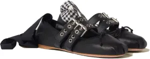 Women's Flats Black Ballet Flats for Women Bowknot Round Toe Comfort Lightweight Foldable Flats with Buckle Strap Slip On Dress Shoes Lace Up Closed Toe Sandals Women