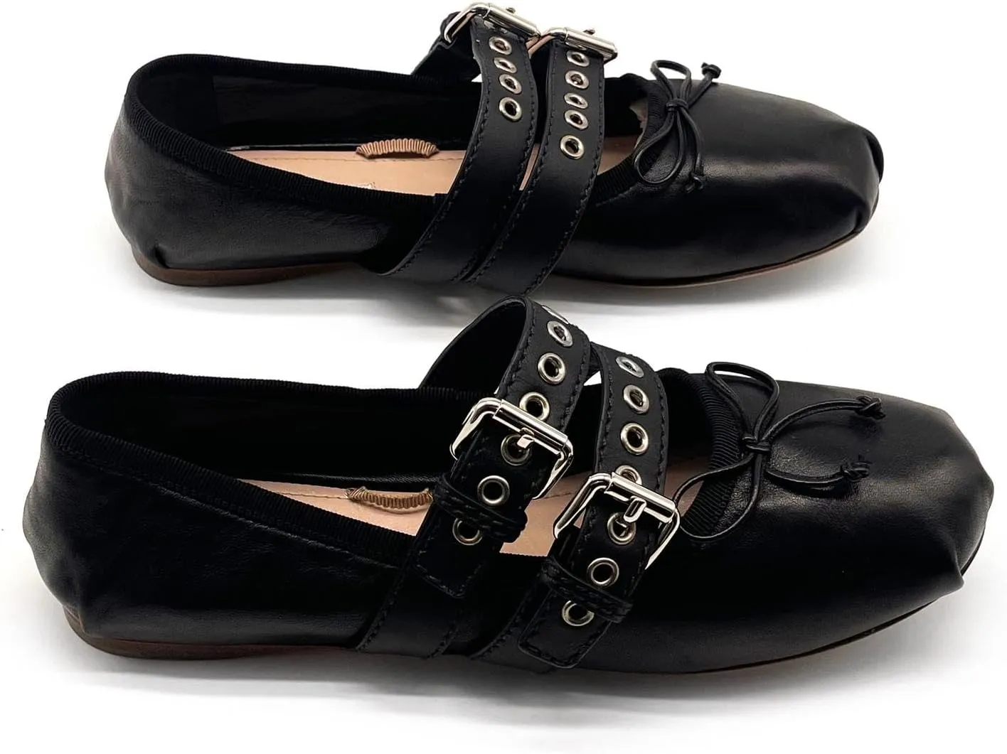 Women's Flats Black Ballet Flats for Women Bowknot Round Toe Comfort Lightweight Foldable Flats with Buckle Strap Slip On Dress Shoes Lace Up Closed Toe Sandals Women