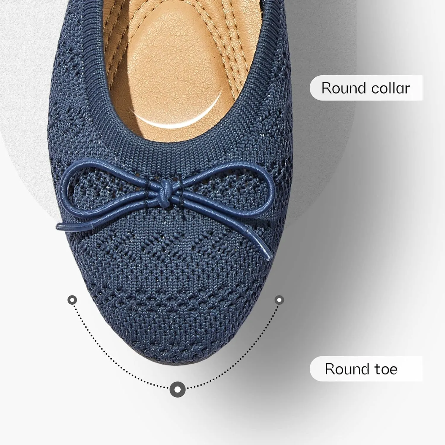 Women's Flats Shoes Dress Shoes Round Toe Ballet Flats Comfortable Crochet Lace Black Flats Low Heel