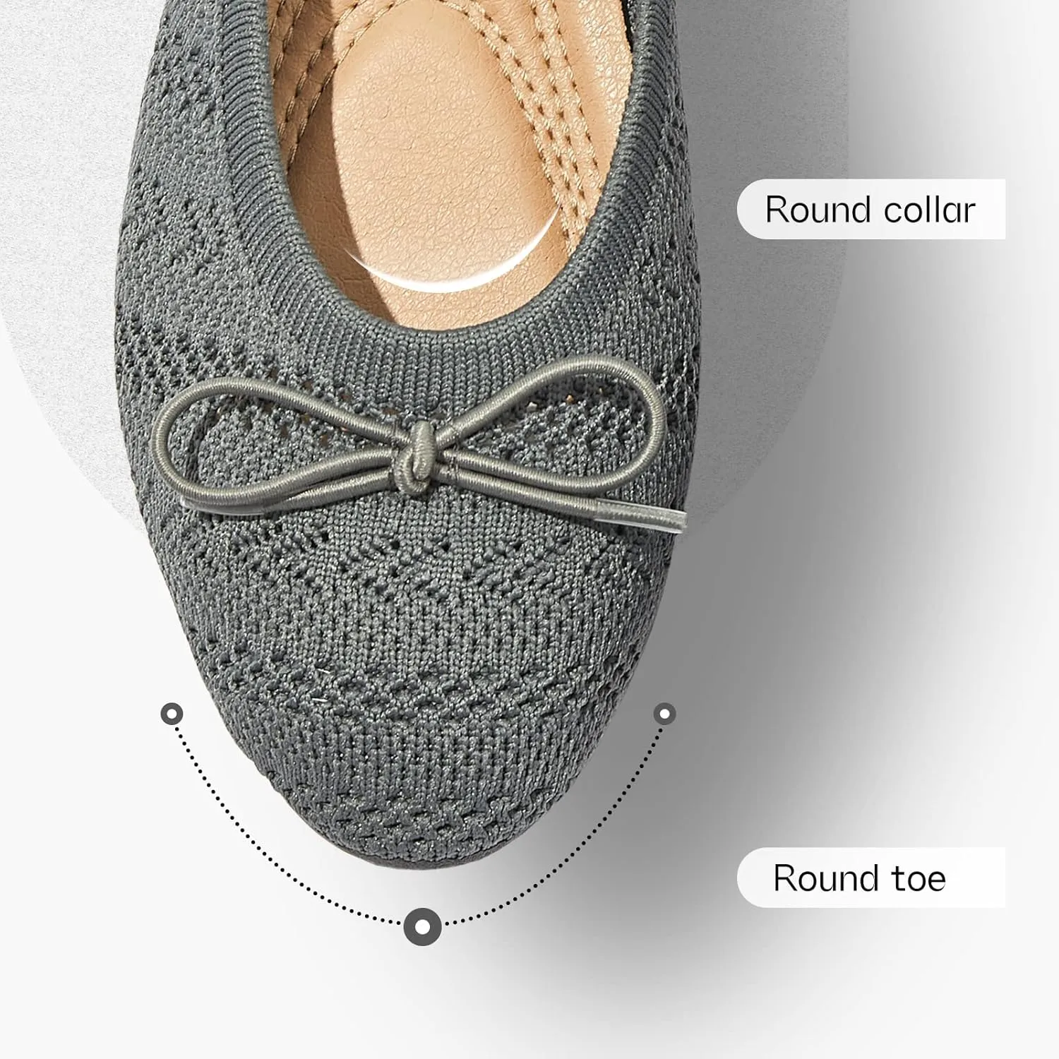 Women's Flats Shoes Dress Shoes Round Toe Ballet Flats Comfortable Crochet Lace Black Flats Low Heel