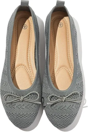Women's Flats Shoes Dress Shoes Round Toe Ballet Flats Comfortable Crochet Lace Black Flats Low Heel