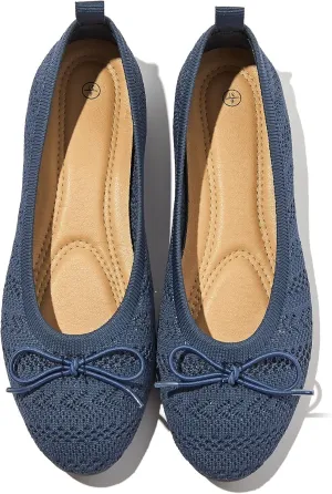 Women's Flats Shoes Dress Shoes Round Toe Ballet Flats Comfortable Crochet Lace Black Flats Low Heel