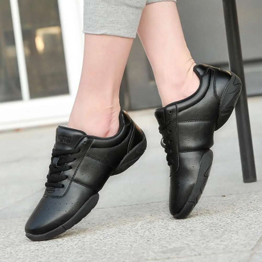 Women’s Girls’ Lace-Up Gym Sport Aerobics Cheerleading Dance Shoes Training Sneakers
