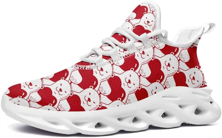 Women's Love Print Sneakers, Lightweight Breathable Casual Walking Shoes – Trendy Romantic Heart Design Athletic Sneakers