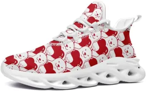 Women's Love Print Sneakers, Lightweight Breathable Casual Walking Shoes – Trendy Romantic Heart Design Athletic Sneakers