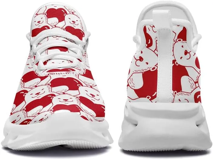 Women's Love Print Sneakers, Lightweight Breathable Casual Walking Shoes – Trendy Romantic Heart Design Athletic Sneakers