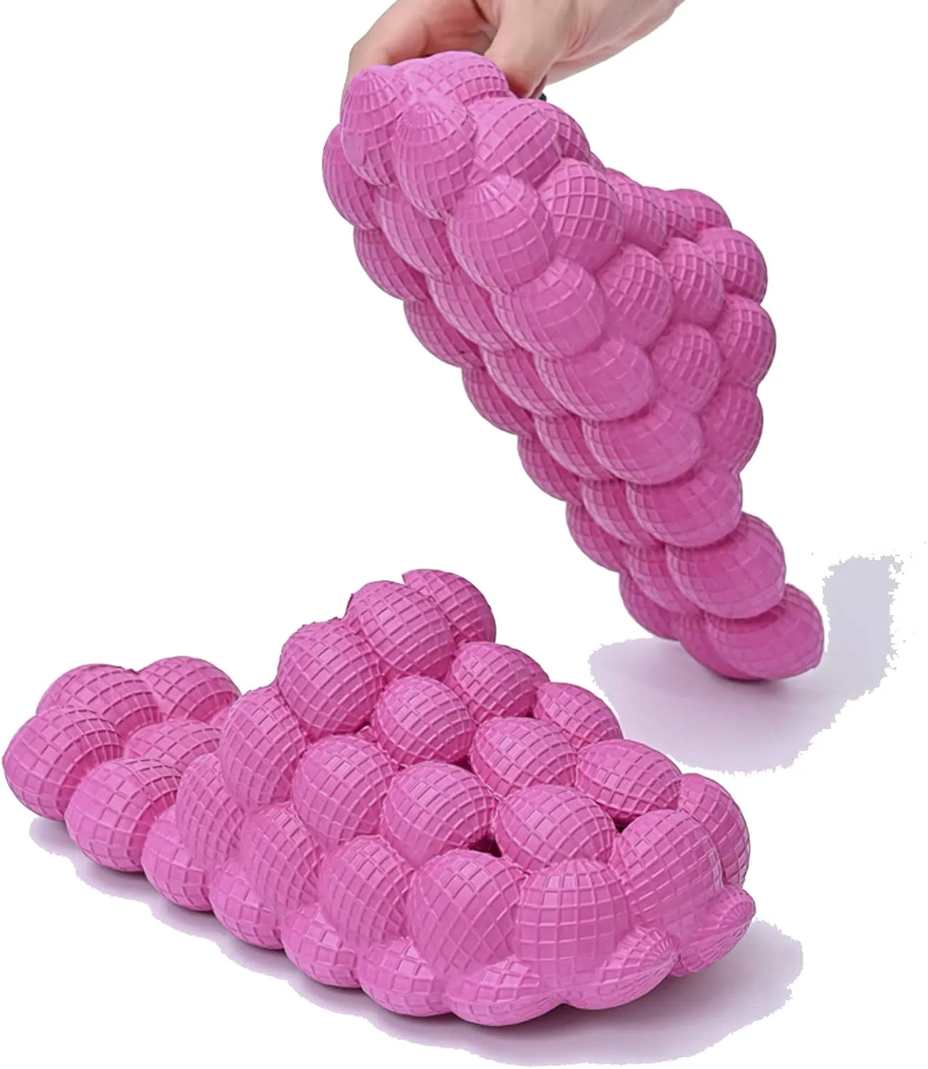 Womens Mens Massage Bubble Slides Slippers, Lychee Non-Slip Spa Slippers, Soft Breathable Stress Relief Slide Sandals For Gym Shower Bedroom Home Sandals