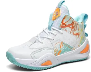 Womens Multicolor Breathable Mesh Lace Up Basketball Shoes Fashion High Top Non-Slip Running Sneakers Casual Athletic Tennis Walking Shoes
