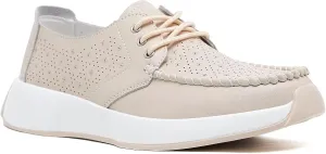 Women's Orthopedic Leather Dress Walking Shoes: Casual Sneakers with Arch Support for Plantar Fasciitis, Comfortable Supportive Shoes with Orthotic Insoles for Foot and Heel Pain