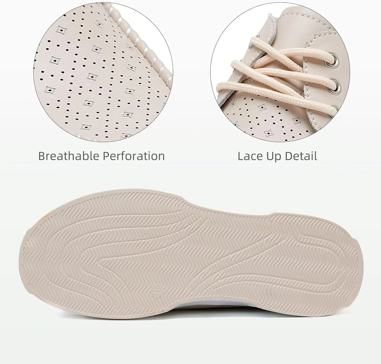 Women's Orthopedic Leather Dress Walking Shoes: Casual Sneakers with Arch Support for Plantar Fasciitis, Comfortable Supportive Shoes with Orthotic Insoles for Foot and Heel Pain