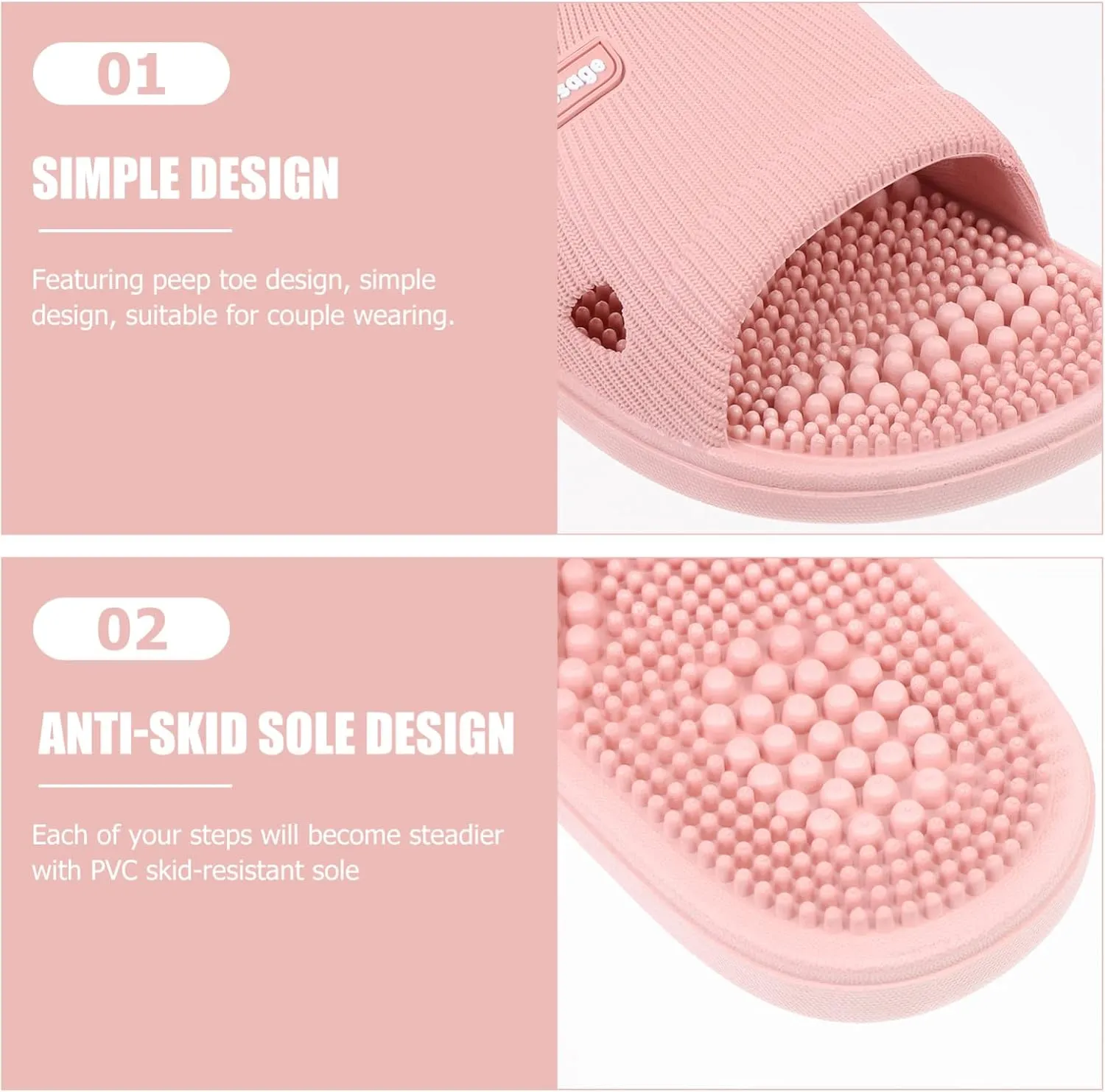 Womens Sandals Mens Sandals Foot Massage Slippers Summer Home Non- Elastic Unisex Sandals for Shower Indoor (, 38-39) Sandalias para Mujer Womens Slippers