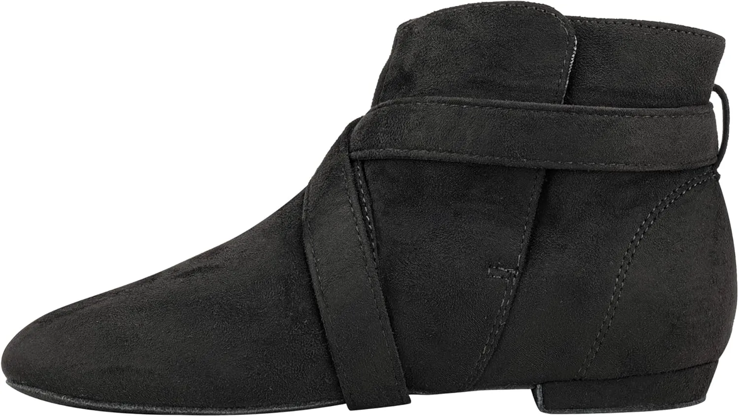 Women's Short Dance Boots Lace Up and Velcro Ankle Shoes with Suede Sole for Line Dance West Coast Swing Ballroom Latin Jazz Modern Practice and Performance Dance Shoes