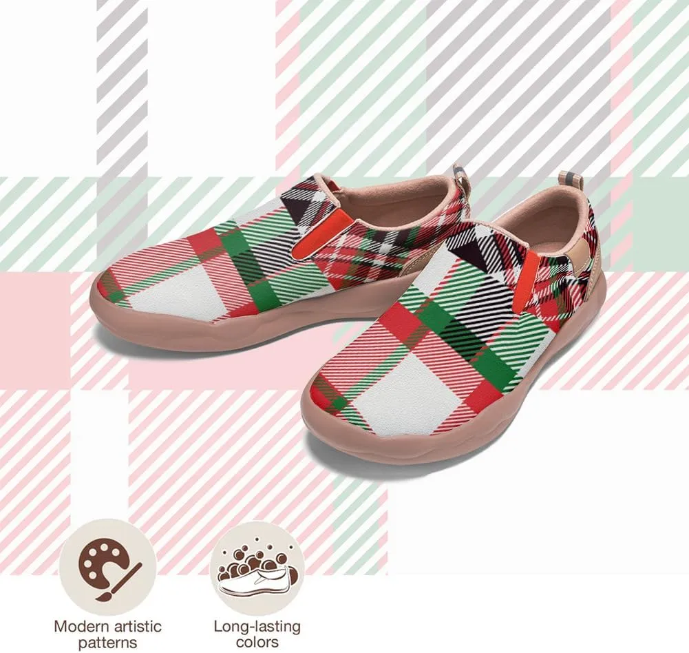 Women's Slip On Sneakers Casual Loafers Art Painted Comfort Soft Walking Shoes Cashew Floral Print Bandana Style