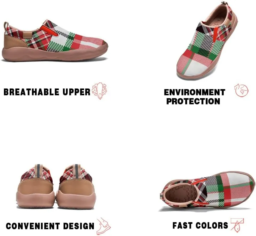 Women's Slip On Sneakers Casual Loafers Art Painted Comfort Soft Walking Shoes Cashew Floral Print Bandana Style