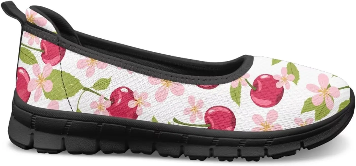 Women's Slip On Walking Sneakers Casual Fashion Flying Mesh Loafers Lightweight Dress Shoes Non-Slip Cozy Exercise Flat Shoes US Size 6-11