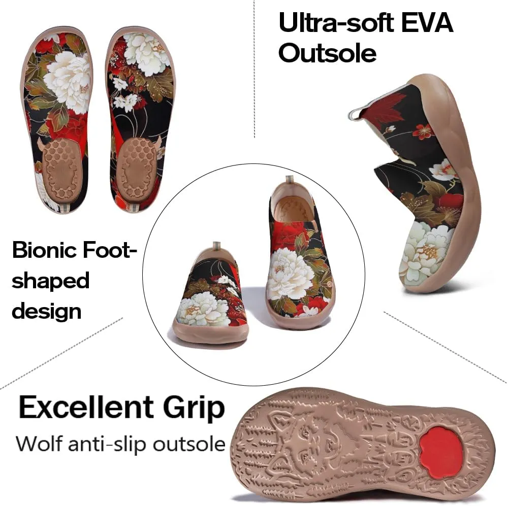 Women's Slip Ons Lightweight Flats Sneakers Walking Casual Loafers Art Painted Travel Shoes