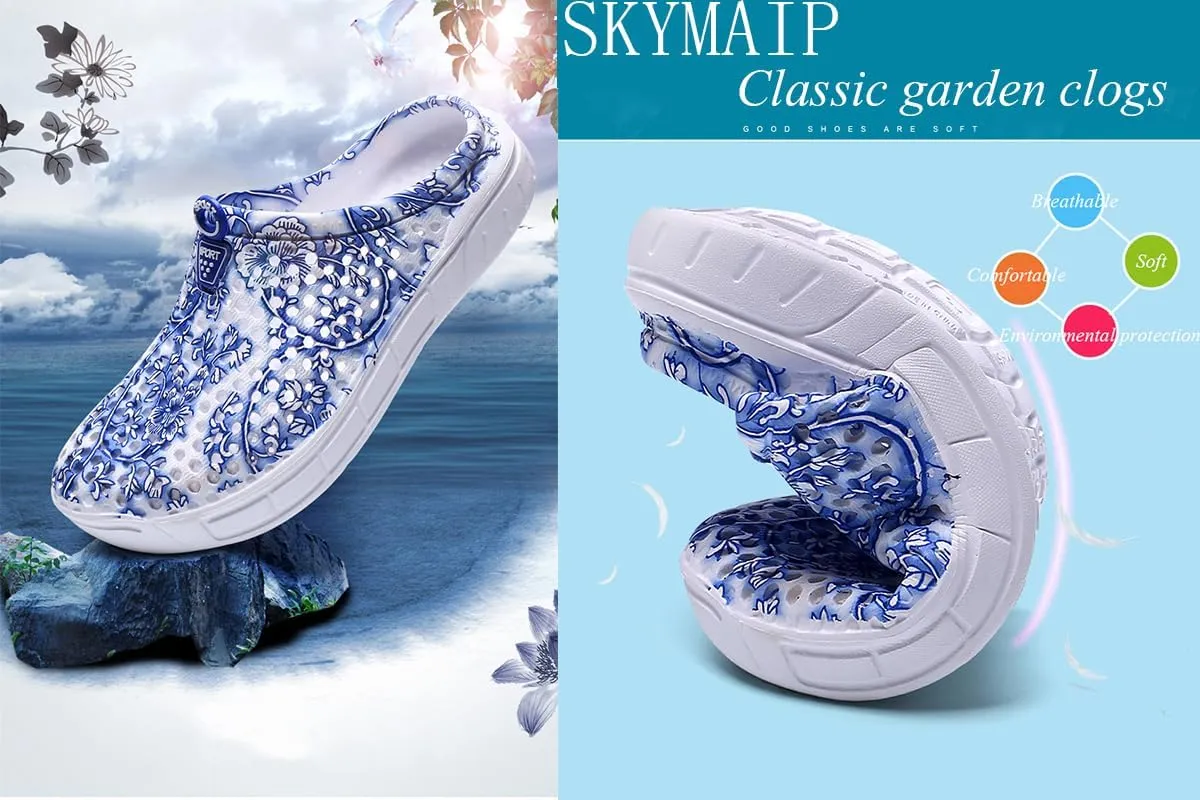 Women's Summer Beach Garden Clogs Shoes Soft Bottom Cave Sandals Thick Bottom Height Increasing Shoes Bathroom Non Slip Toe Shoes