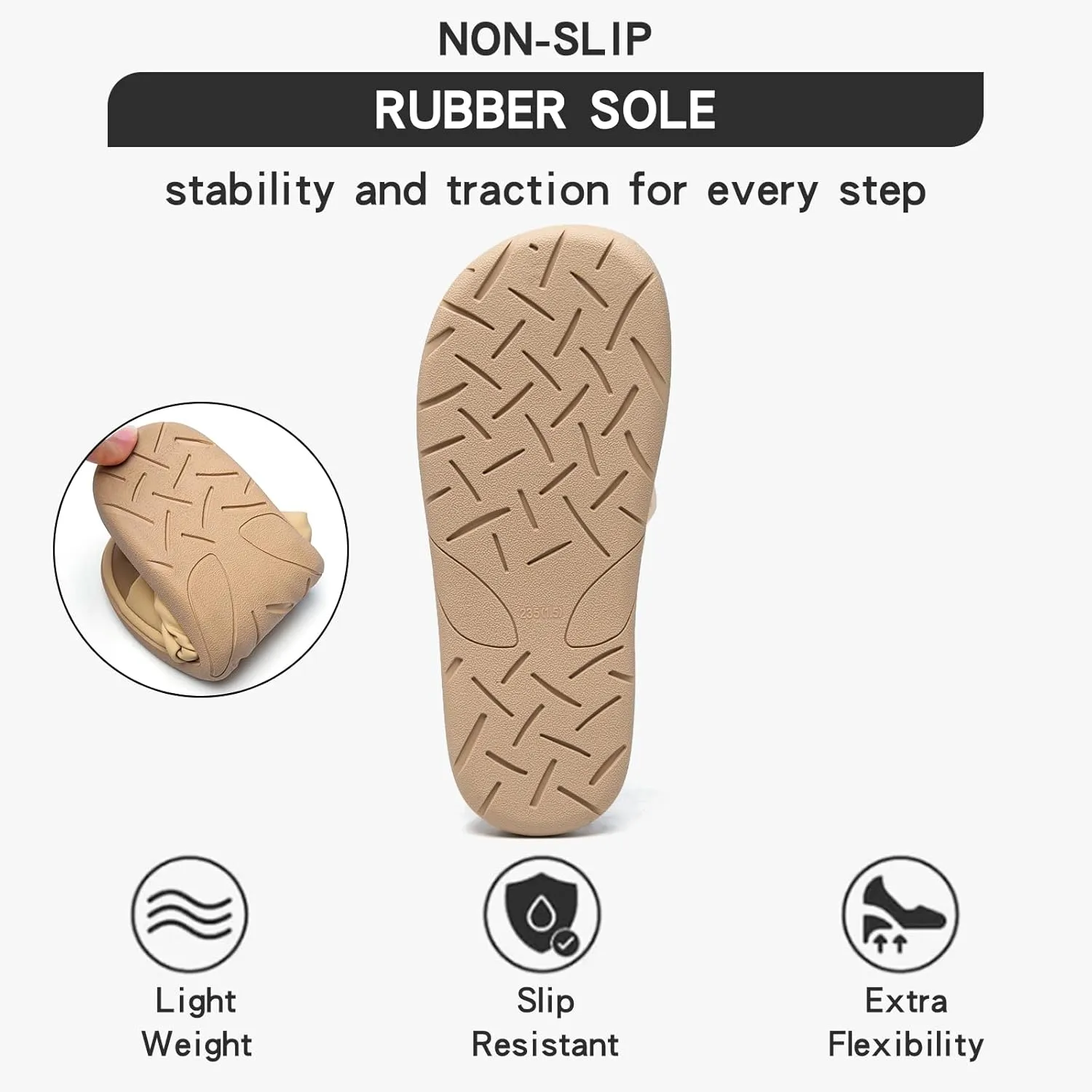 Women's Summer Slides - Ultra Soft Cloudies Dressy Sandals with Cross Strap Design, Cushioned Memory Foam Insole & Non-Slip Sole - Cute Casual Dress Sandals for Outdoor/Indoor