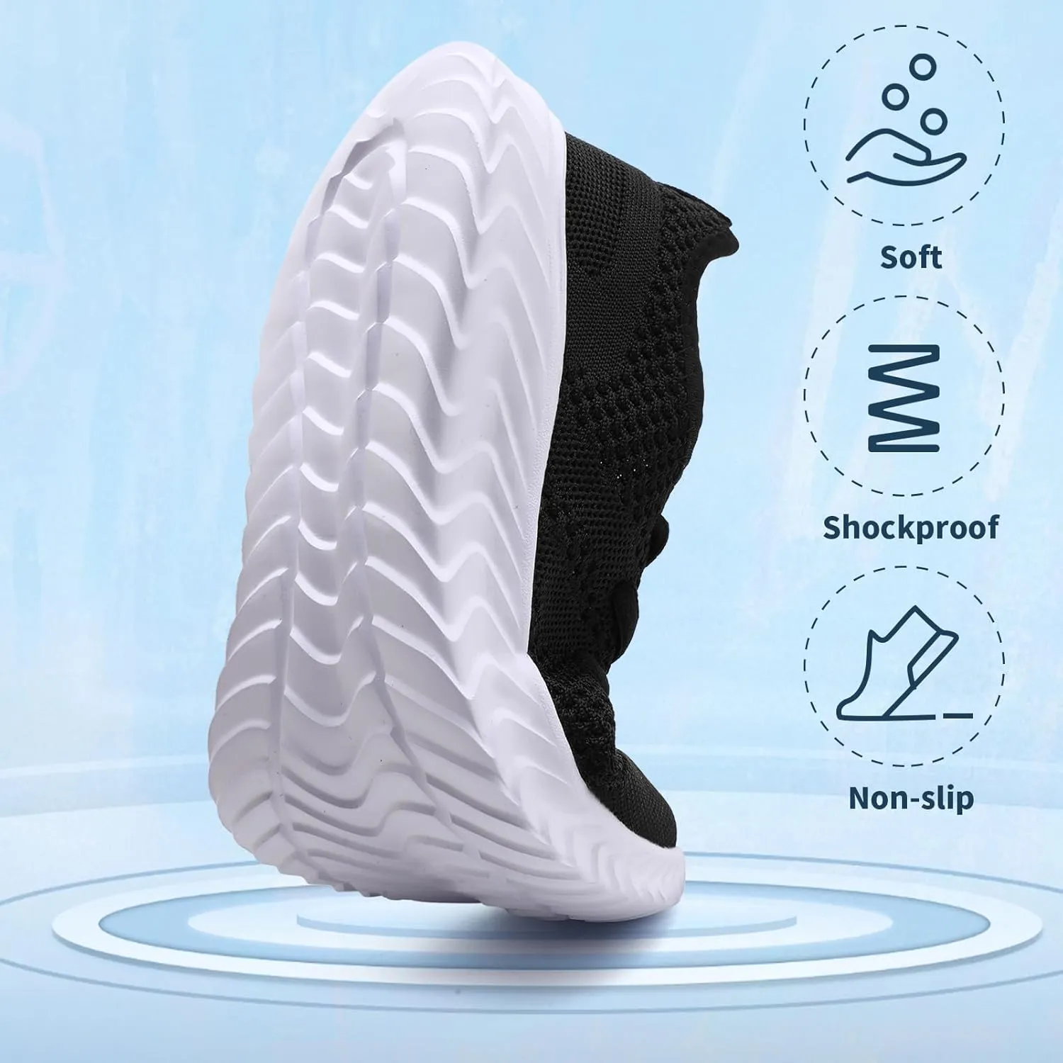 Womens Tennis Shoes Running Shoes - Gym Sneakers Shoes Walking Workout Shoes Non Slip Walking Athletic Slip On Lightweight Breathable Shoes