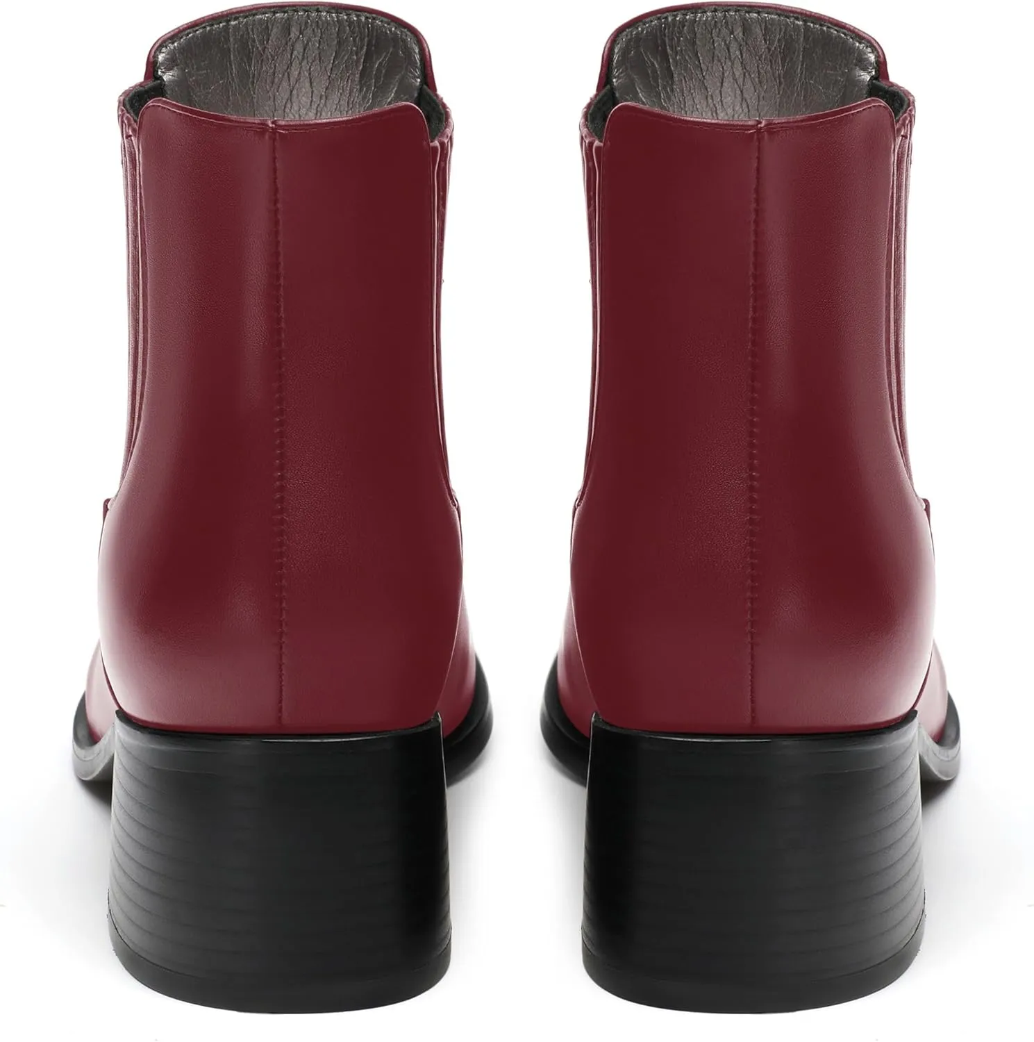 Women's Vintage Elastic Chelsea Ankle Boots, Fashion Low Block Slope Heel Round Toe Fall Slope Heel Boots Shoes