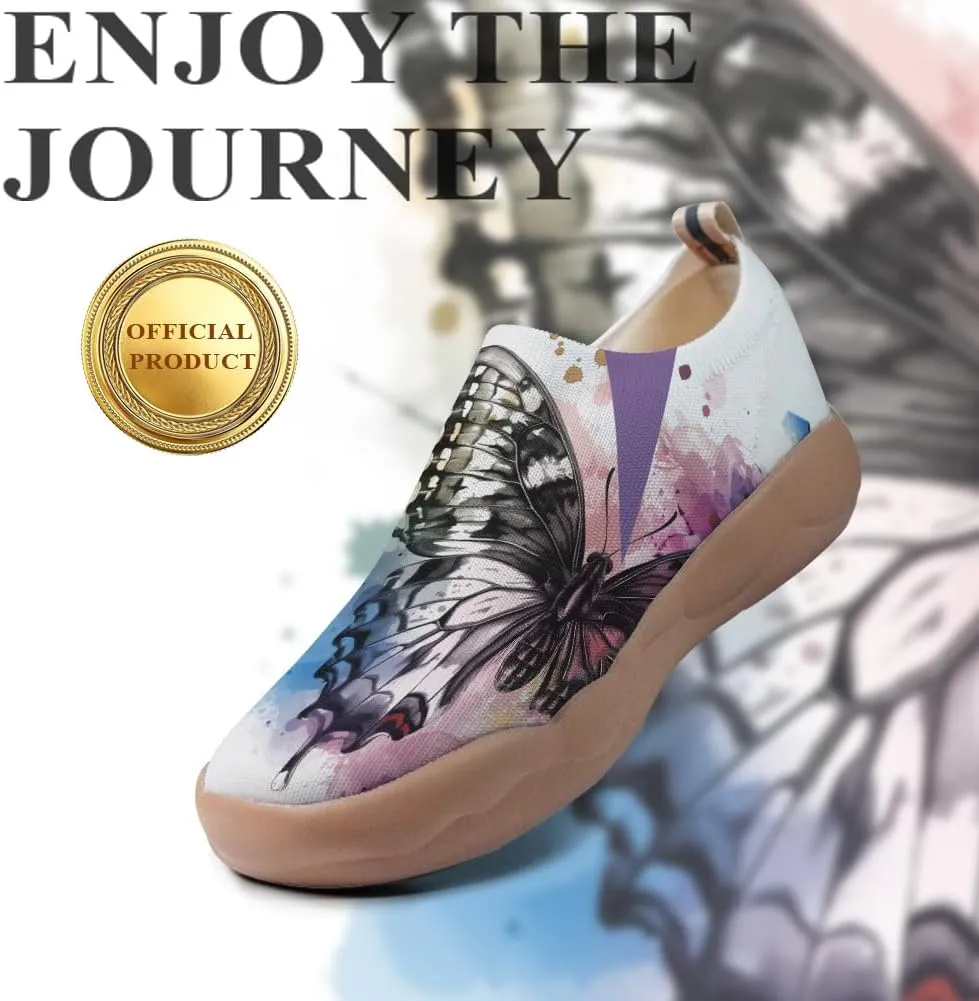 Women's Walking Travel Shoes Slip On Casual Art Loafers Lightweight Comfort Fashion Sneaker