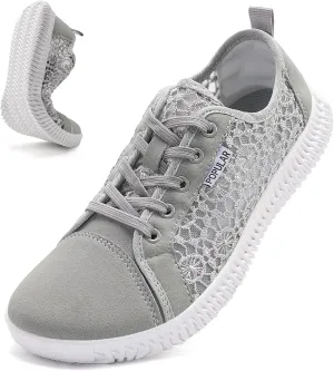 Women's Wide Toe Box Shoes Zero Drop Non Slip Extra Wide Width Fashion Sneakers Ultra Light Breathable Walking Shoes Casual Sneakers for Travel Work Trainers