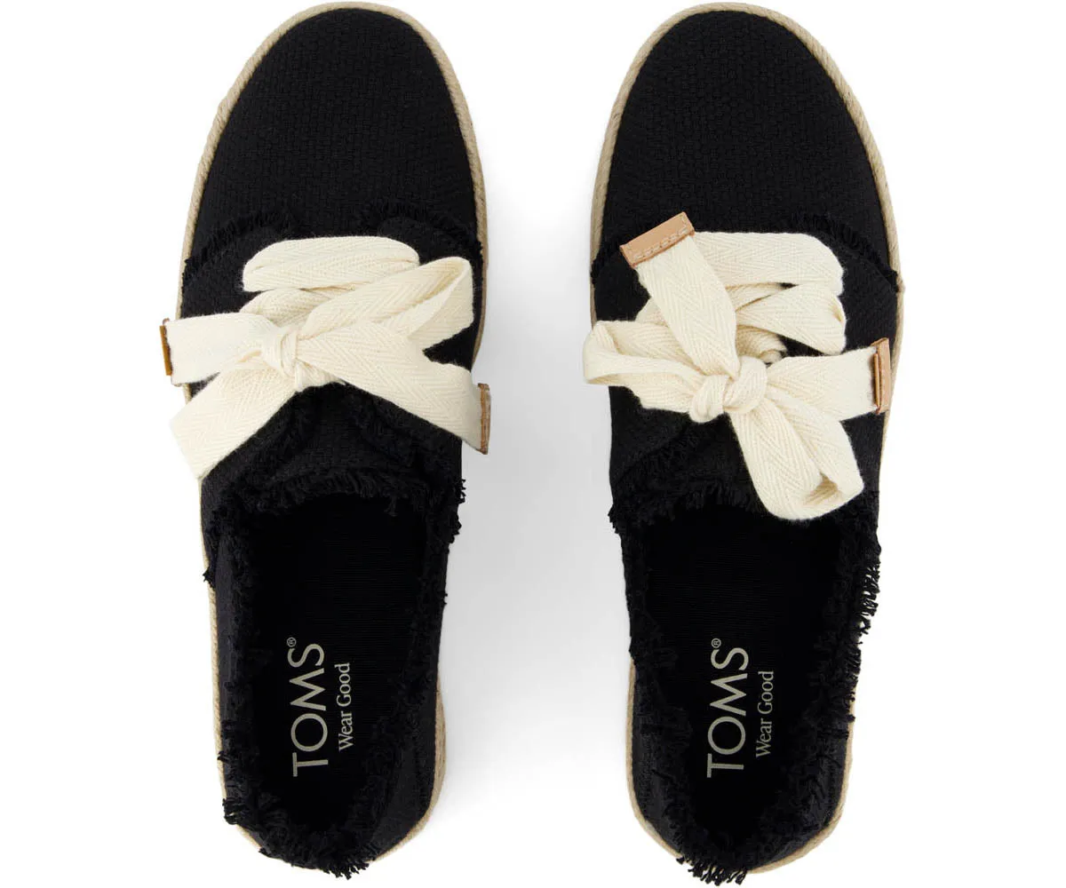 W's Carolina Lace-Up Beachside Woven/Fray - Black