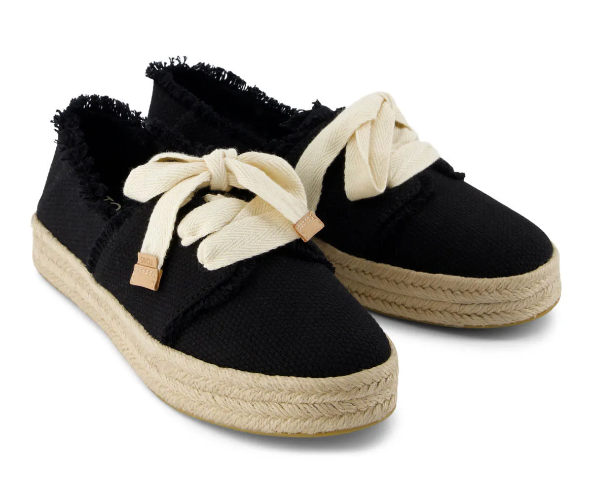 W's Carolina Lace-Up Beachside Woven/Fray - Black