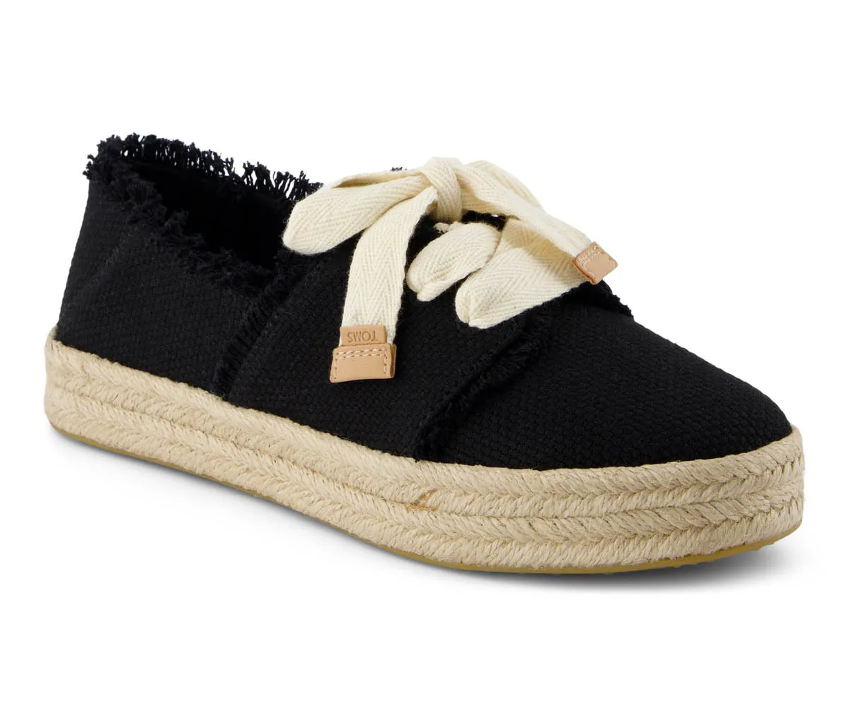 W's Carolina Lace-Up Beachside Woven/Fray - Black