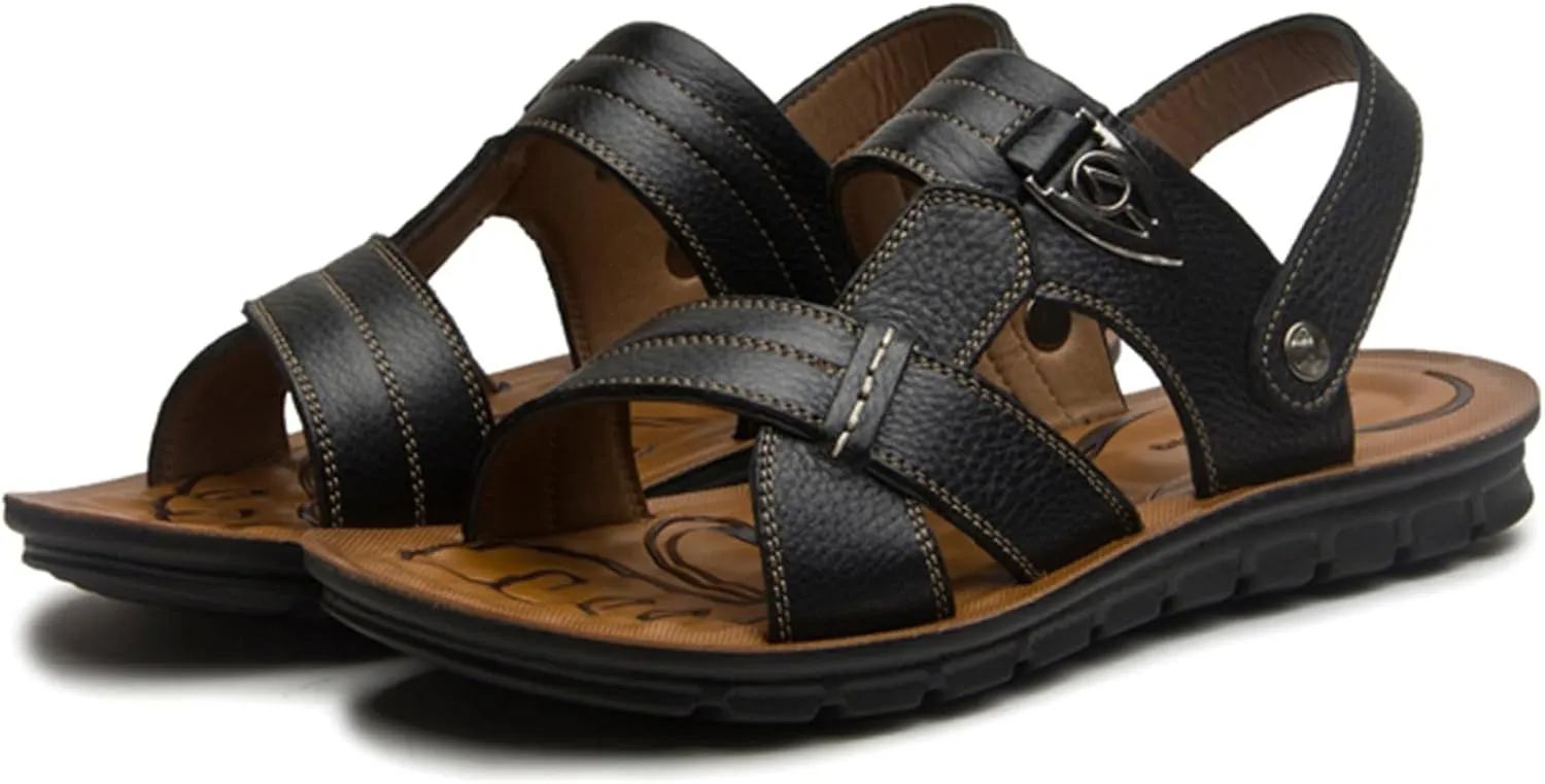 WUIWUIYU Mens' Big Boys' Casual Sandals Open Toe Summer Flats Water Beach Slippers Stream-Treakking Shoes