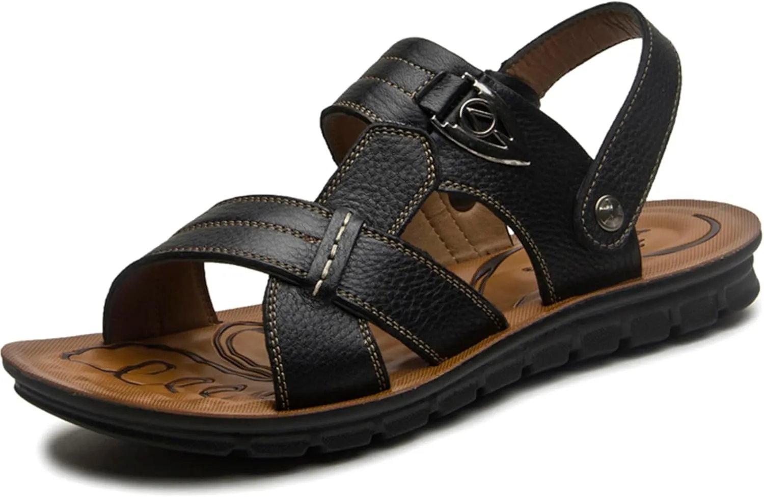WUIWUIYU Mens' Big Boys' Casual Sandals Open Toe Summer Flats Water Beach Slippers Stream-Treakking Shoes