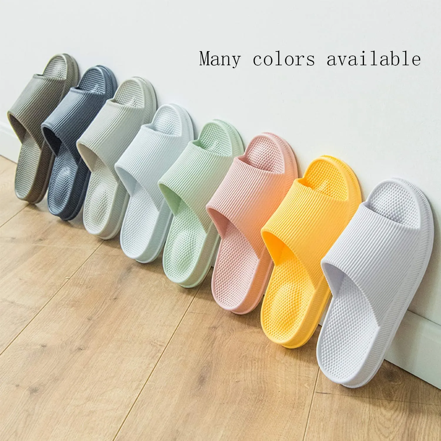 WYSBAOSHU Slippers for Women and Men House Slides Shower Sandals Non-Slip Spa Massage Foam Bathroom Pool Shoes