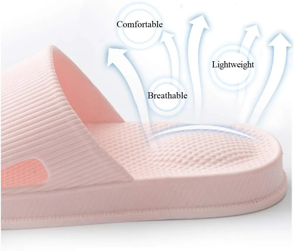 WYSBAOSHU Slippers for Women and Men House Slides Shower Sandals Non-Slip Spa Massage Foam Bathroom Pool Shoes