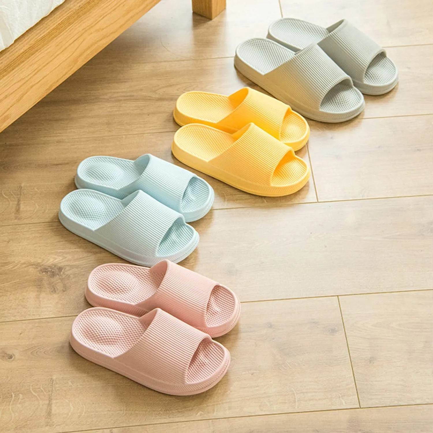 WYSBAOSHU Slippers for Women and Men House Slides Shower Sandals Non-Slip Spa Massage Foam Bathroom Pool Shoes