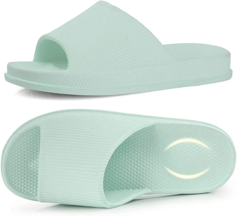 WYSBAOSHU Slippers for Women and Men House Slides Shower Sandals Non-Slip Spa Massage Foam Bathroom Pool Shoes