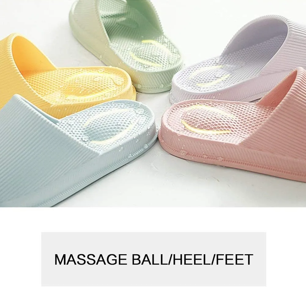 WYSBAOSHU Slippers for Women and Men House Slides Shower Sandals Non-Slip Spa Massage Foam Bathroom Pool Shoes
