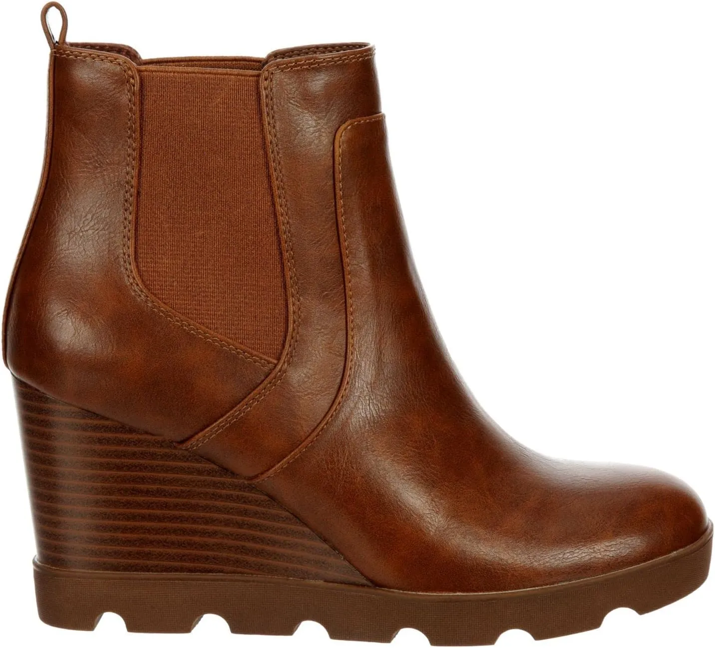 XAPPEAL Elise - Women's Leather Lug Sole Wedge Ankle Boots