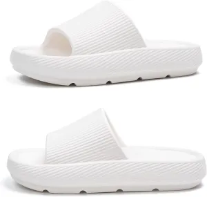 XIXITIAO Pillow Slippers for Women and Men, Soft Summer Cloud Sandals, Non Slip Quick Drying Shower Slides, Cushioned Thick Sole, Comfort Indoor and Outdoor Shoes