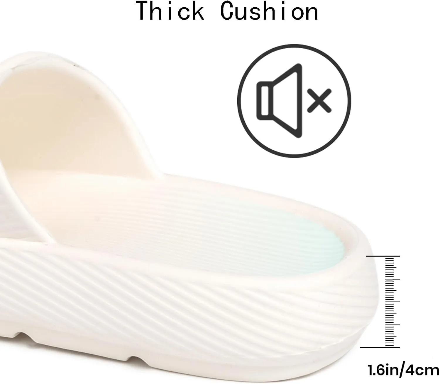 XIXITIAO Pillow Slippers for Women and Men, Soft Summer Cloud Sandals, Non Slip Quick Drying Shower Slides, Cushioned Thick Sole, Comfort Indoor and Outdoor Shoes