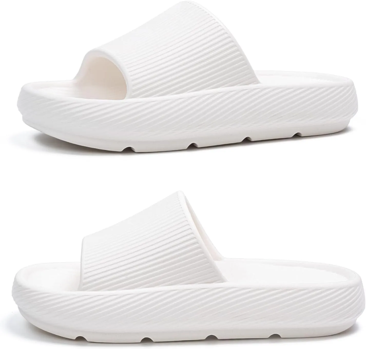 XIXITIAO Pillow Slippers for Women and Men, Soft Summer Cloud Sandals, Non Slip Quick Drying Shower Slides, Cushioned Thick Sole, Comfort Indoor and Outdoor Shoes