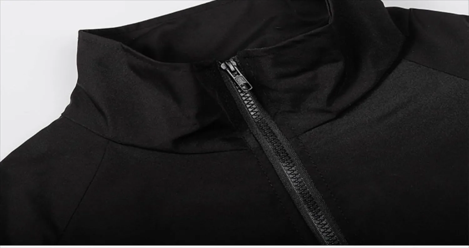 Y2k Full Zip Up Hoodie Jackets Streetwear Oversized Jackets for Men Mens Bomber Jacket