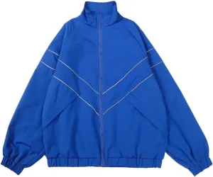 Y2k Full Zip Up Hoodie Jackets Streetwear Oversized Jackets for Men Mens Bomber Jacket