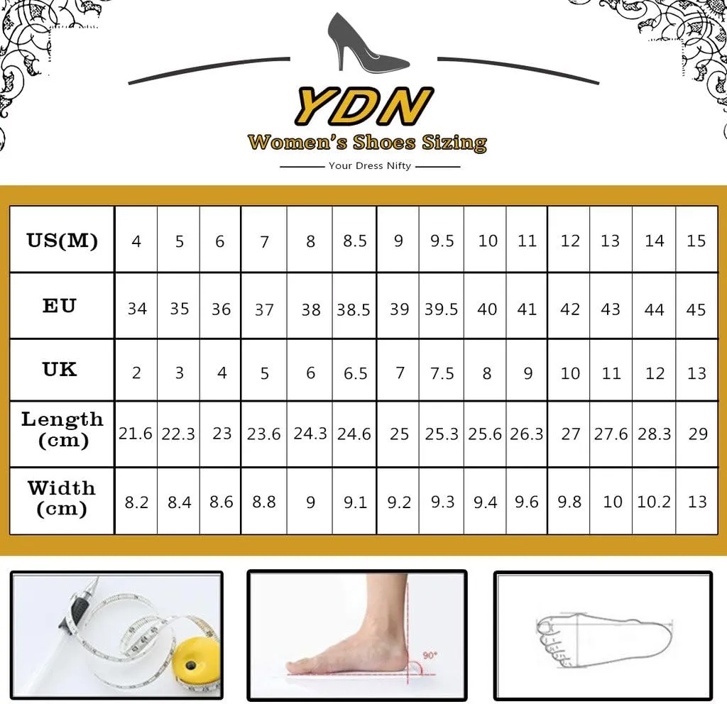YDN Women's Stacked Low Heels Fringes Sandals Open Toe Flats Lace up Night Club Shoe