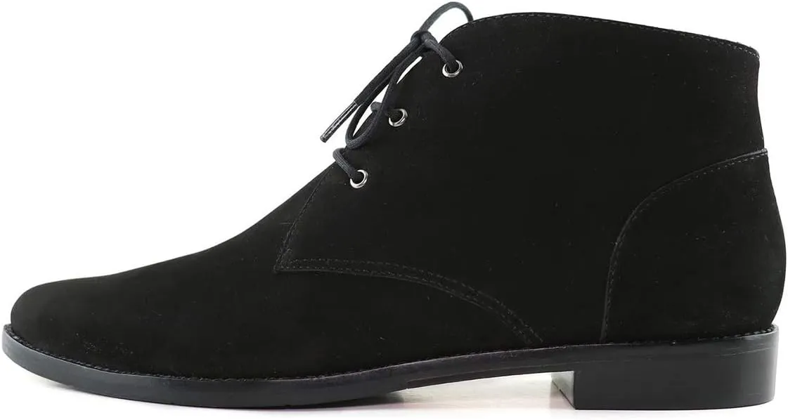 YDN Womens Trendy Low Heel Pointy Toe Lace Up Chukka Ankle Boots Flats Fall Winter Booties Casual Formal Dress Shoe Size 4-15 US