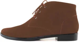YDN Womens Trendy Low Heel Pointy Toe Lace Up Chukka Ankle Boots Flats Fall Winter Booties Casual Formal Dress Shoe Size 4-15 US