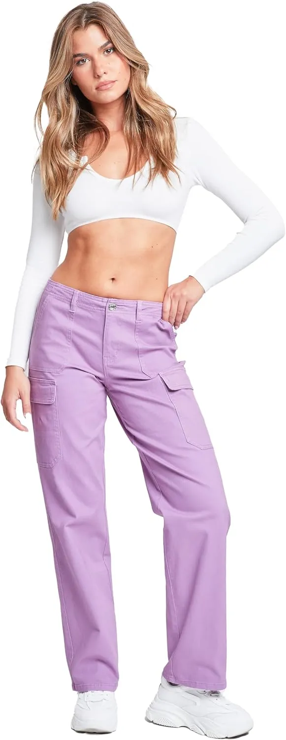 YMI Jeans Women’s High Rise Straight Leg Cargo Pants