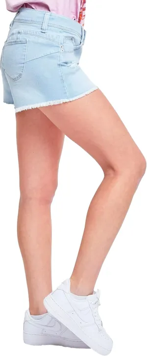 YMI Jeans Women's Wannabettabutt Low Rise Frayed Shorts