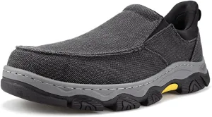 YONGJIA Mens Hands Free Slip in Loafers Walking Slip on Canvas Casual Comfortable Breathable Shoes