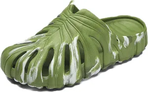 Zureto Monstera Slippers Adults, Monstera Pillow Slippers Bathroom Sandals Soft Shower Cloud Slides