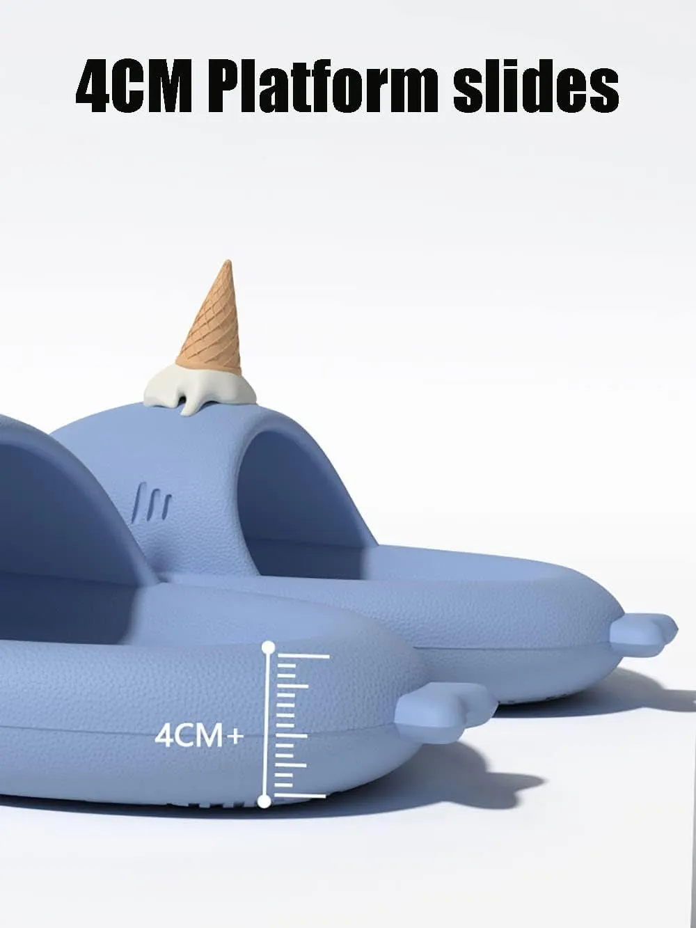 Zureto Shark Slides Original, Unisex Sharky Chanclas, New Cloud Shark Home Spa Slippers Sandals